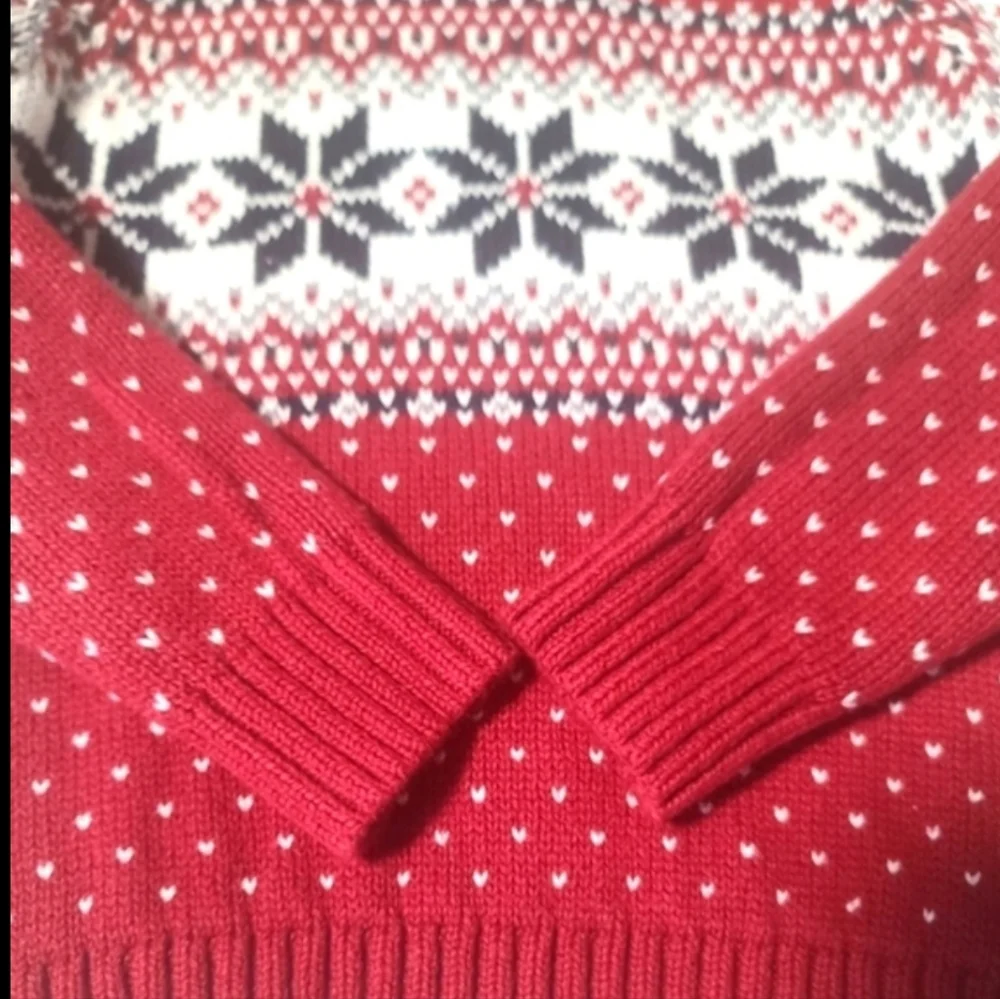 Girls' 3T Cotton Old Navy White Fair Isle Sweater